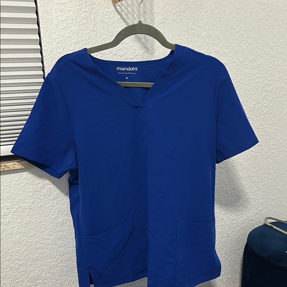 Mandala Royal Blue Scrub Set